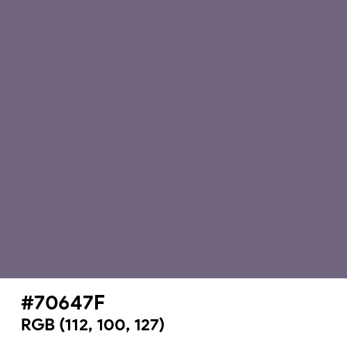Old Lavender (Hex code: 70647F) Thumbnail