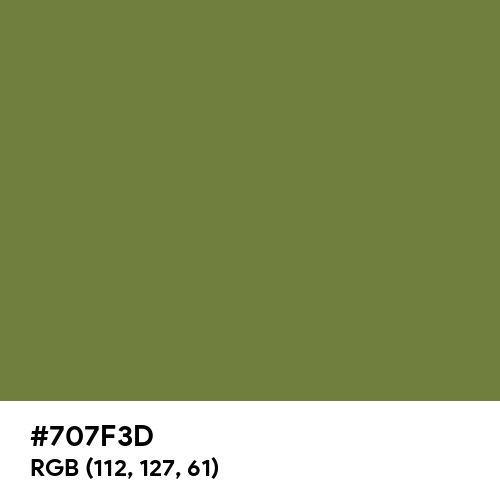 Mustard Green (Hex code: 707F3D) Thumbnail
