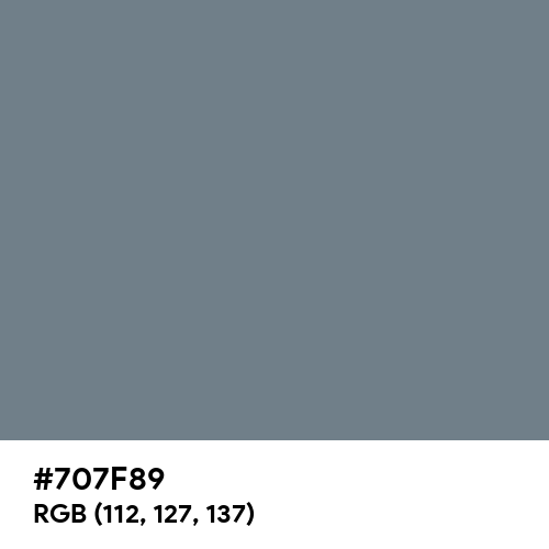 Slate Gray (Hex code: 707F89) Thumbnail
