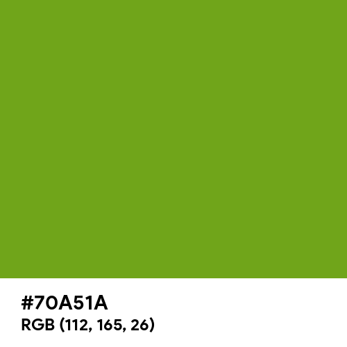 Olive Drab (#3) (Hex code: 70A51A) Thumbnail