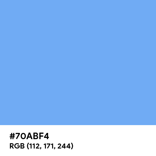 French Sky Blue (Hex code: 70ABF4) Thumbnail