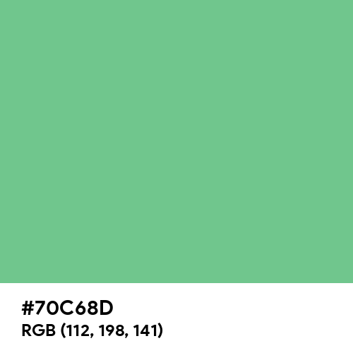 Iguana Green (Hex code: 70C68D) Thumbnail