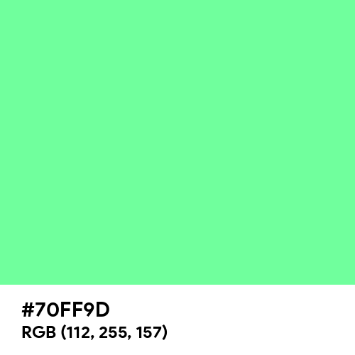 Very Light Malachite Green (Hex code: 70FF9D) Thumbnail