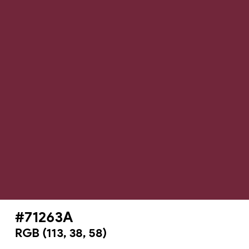 Puce Red (Hex code: 71263A) Thumbnail
