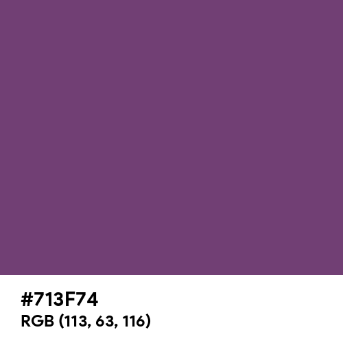 Maximum Purple (Hex code: 713F74) Thumbnail