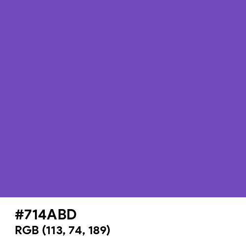 Royal Purple (Hex code: 714ABD) Thumbnail
