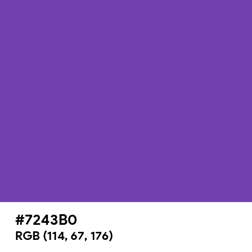 Trendy Purple (Hex code: 7243B0) Thumbnail