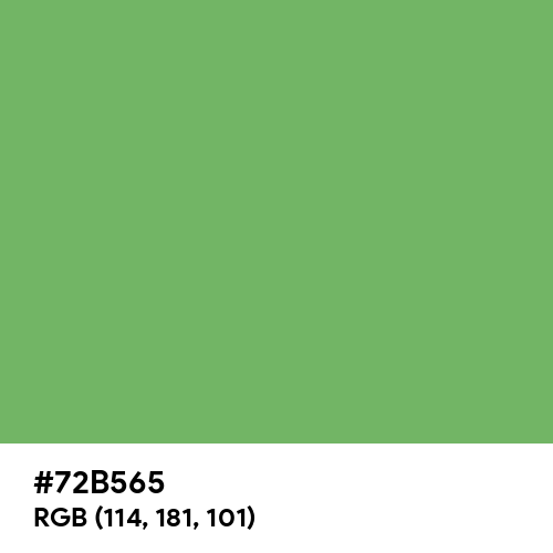 Bud Green (Hex code: 72B565) Thumbnail