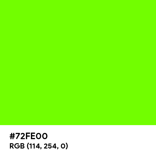 Bright Lime (Hex code: 72FE00) Thumbnail