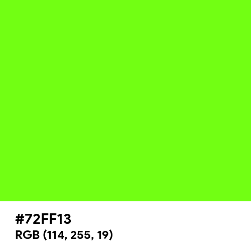 Electric Green (Hex code: 72FF13) Thumbnail