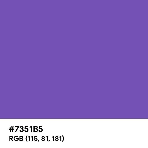 Royal Purple (Hex code: 7351B5) Thumbnail