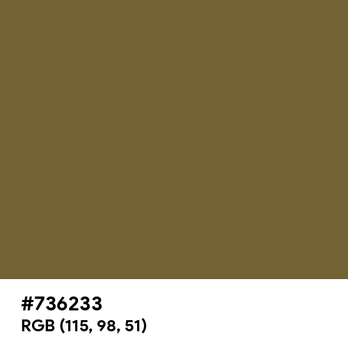 Mustard Green (Hex code: 736233) Thumbnail
