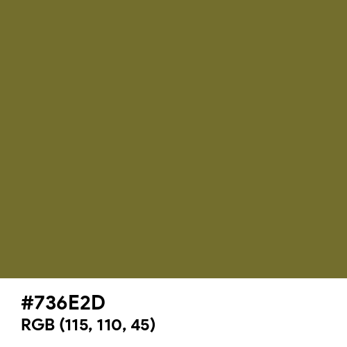 Mustard Green (Hex code: 736E2D) Thumbnail