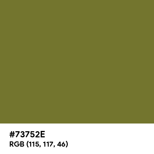Mustard Green (Hex code: 73752E) Thumbnail