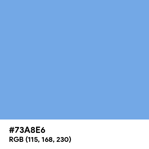 Flat Blue (Hex code: 73A8E6) Thumbnail