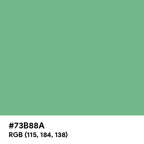 Iguana Green (Hex code: 73B88A) Thumbnail