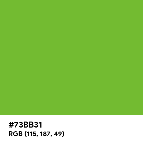 Green (RYB) (Hex code: 73BB31) Thumbnail