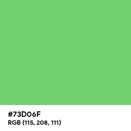 Atomic Green (Hex code: 73D06F) Thumbnail