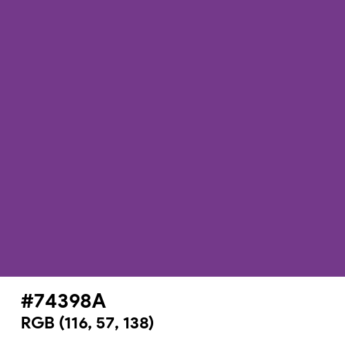 Maximum Purple (Hex code: 74398A) Thumbnail