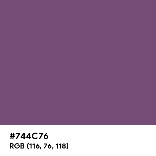 Twilight Lavender (Hex code: 744C76) Thumbnail