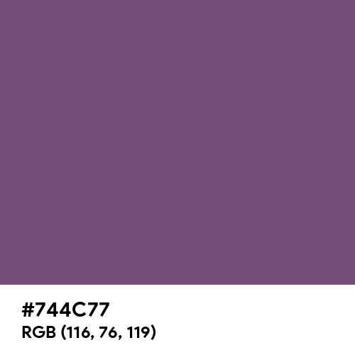 Twilight Lavender (Hex code: 744C77) Thumbnail