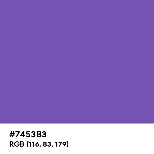 Royal Purple (Hex code: 7453B3) Thumbnail