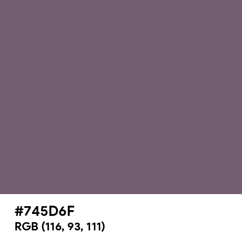 Old Lavender (Hex code: 745D6F) Thumbnail