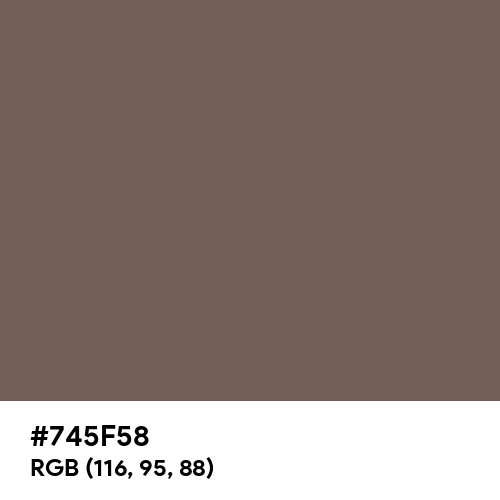 Deep Taupe (Hex code: 745F58) Thumbnail