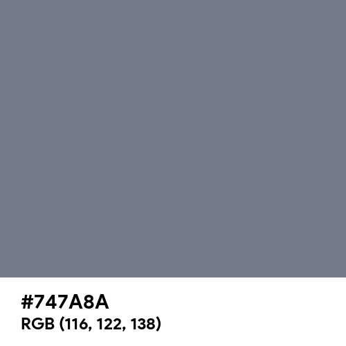 Slate Gray (Hex code: 747A8A) Thumbnail