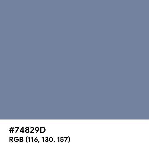 Light Slate Gray (Hex code: 74829D) Thumbnail