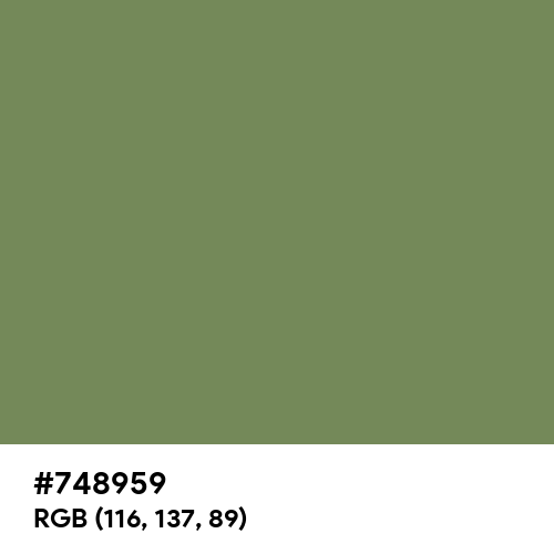 Camouflage Green (Hex code: 748959) Thumbnail