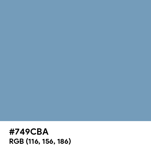 Air Superiority Blue (Hex code: 749CBA) Thumbnail