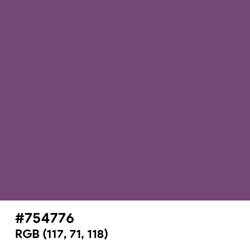 Maximum Purple (Hex code: 754776) Thumbnail