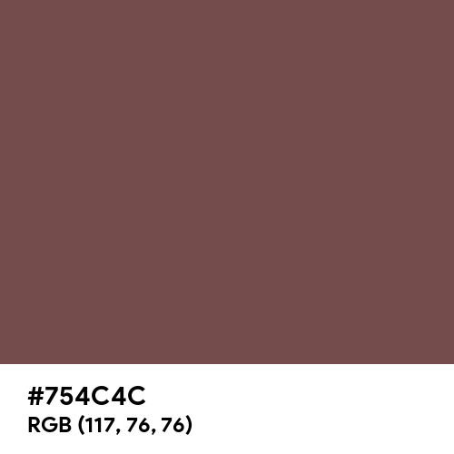 Tuscan Red (Hex code: 754C4C) Thumbnail