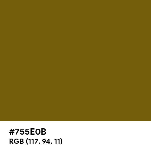 Bronze Yellow (Hex code: 755E0B) Thumbnail