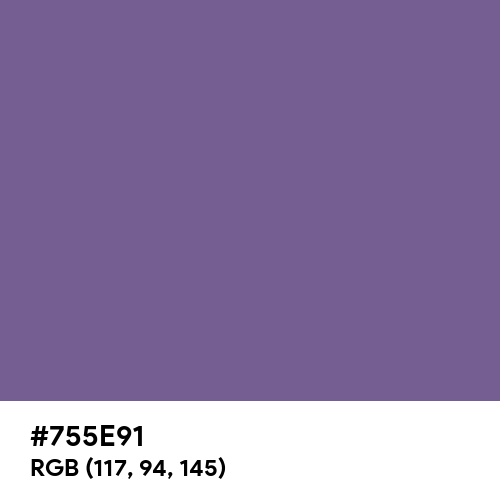 Dark Lavender (Hex code: 755E91) Thumbnail