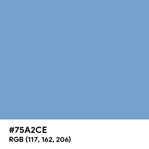 Dark Pastel Blue (Hex code: 75A2CE) Thumbnail