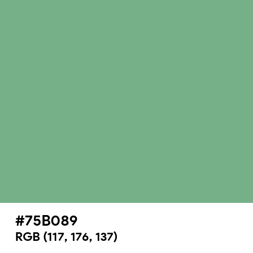 Iguana Green (Hex code: 75B089) Thumbnail