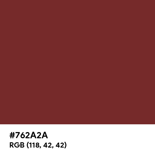 Puce Red (Hex code: 762A2A) Thumbnail
