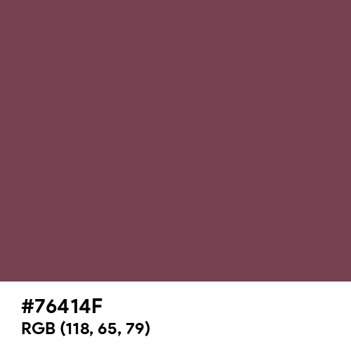 Tuscan Red (Hex code: 76414F) Thumbnail