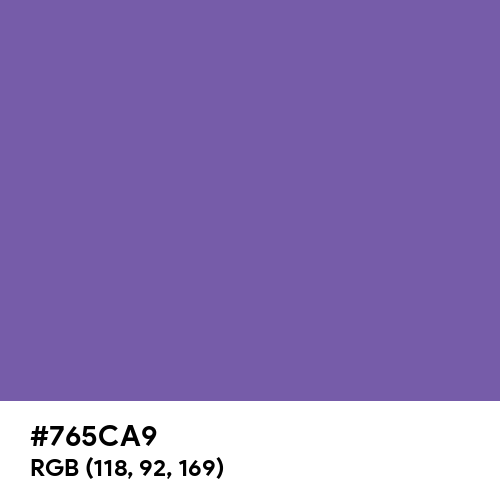 Royal Purple (Hex code: 765CA9) Thumbnail