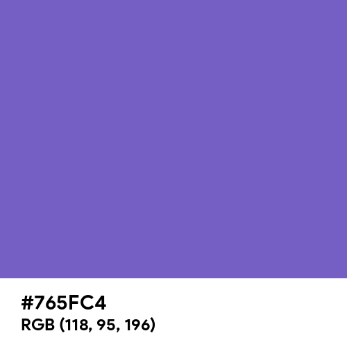 Blue-Violet (Crayola) (Hex code: 765FC4) Thumbnail