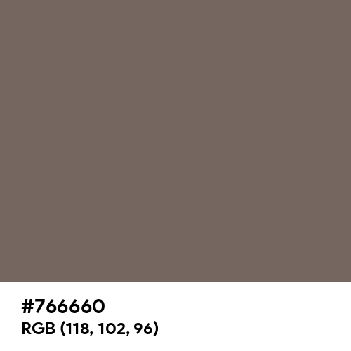 Deep Taupe (Hex code: 766660) Thumbnail