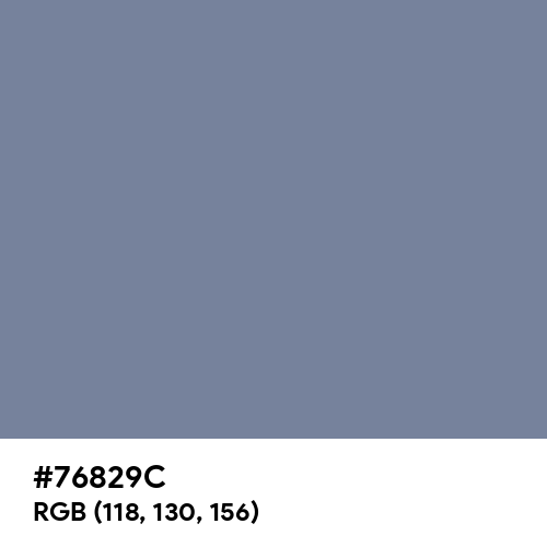 Light Slate Gray (Hex code: 76829C) Thumbnail