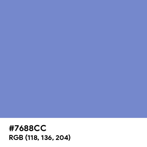 Dark Pastel Blue (Hex code: 7688CC) Thumbnail