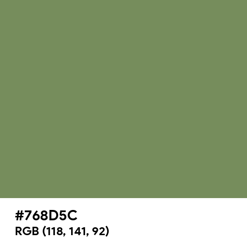Camouflage Green (Hex code: 768D5C) Thumbnail