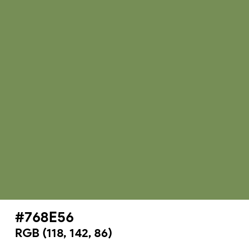 Camouflage Green (Hex code: 768E56) Thumbnail