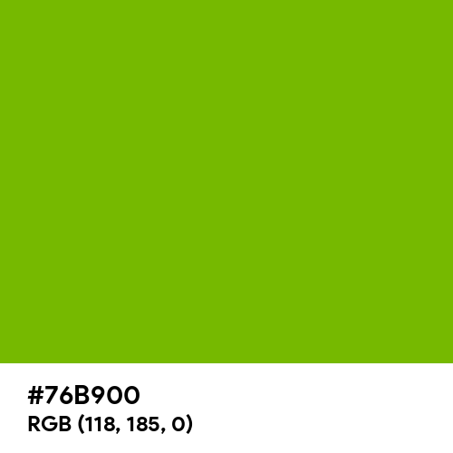 NVIDIA Green (Hex code: 76B900) Thumbnail