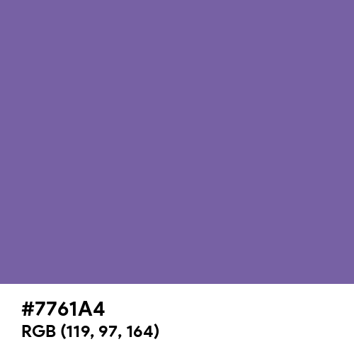 Royal Purple (Hex code: 7761A4) Thumbnail