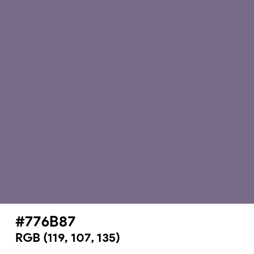 Old Lavender (Hex code: 776B87) Thumbnail